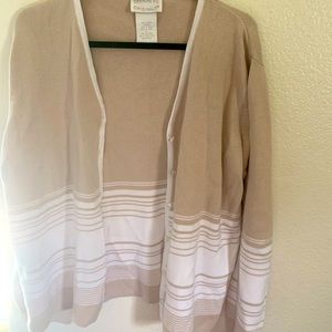 Beige and white cardigan